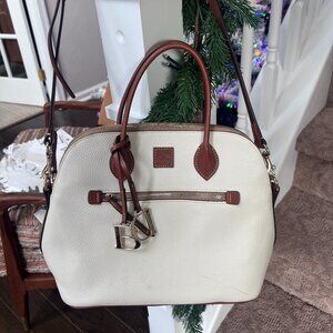Dooney & Bourke Pebble Domed Satchel (White)